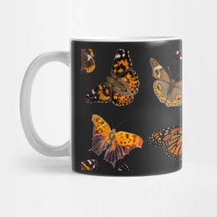 Orange and Brown Butterflies Repeating Mug